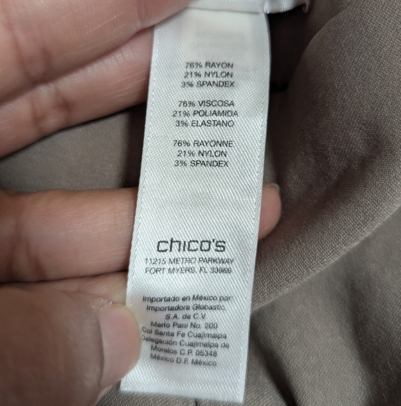 Chico's So Slimming Size 0.5( 6 ) Pull on Pants Stretch Slim St Leg Green - Picture 6 of 12